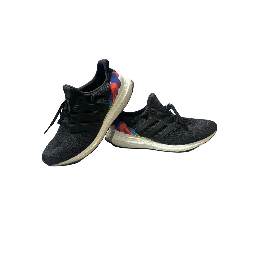 Adidas UltraBoost 3.0 Pride Black Rainbow Sneakers CP9632 Mens Size 10